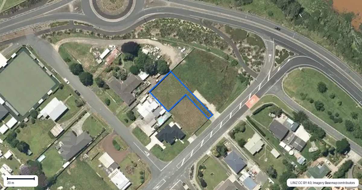 Property context map for 53 Te Putu Street, Taupiri