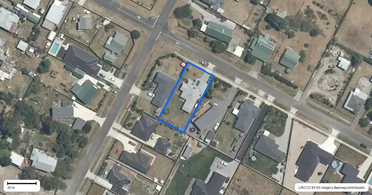 Property context map for 16 Dee Street, Otane