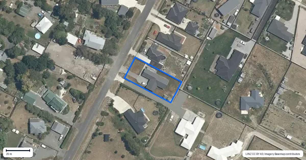 Property context map for 21 Bell Street, Otane