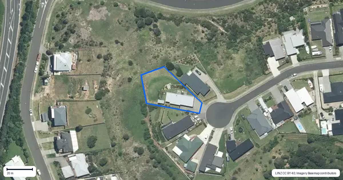Property context map for 16 Manatu Close, Whangamata