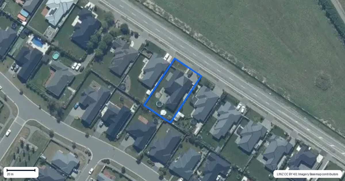 Property context map for 257 Lincoln Rolleston Road, Rolleston