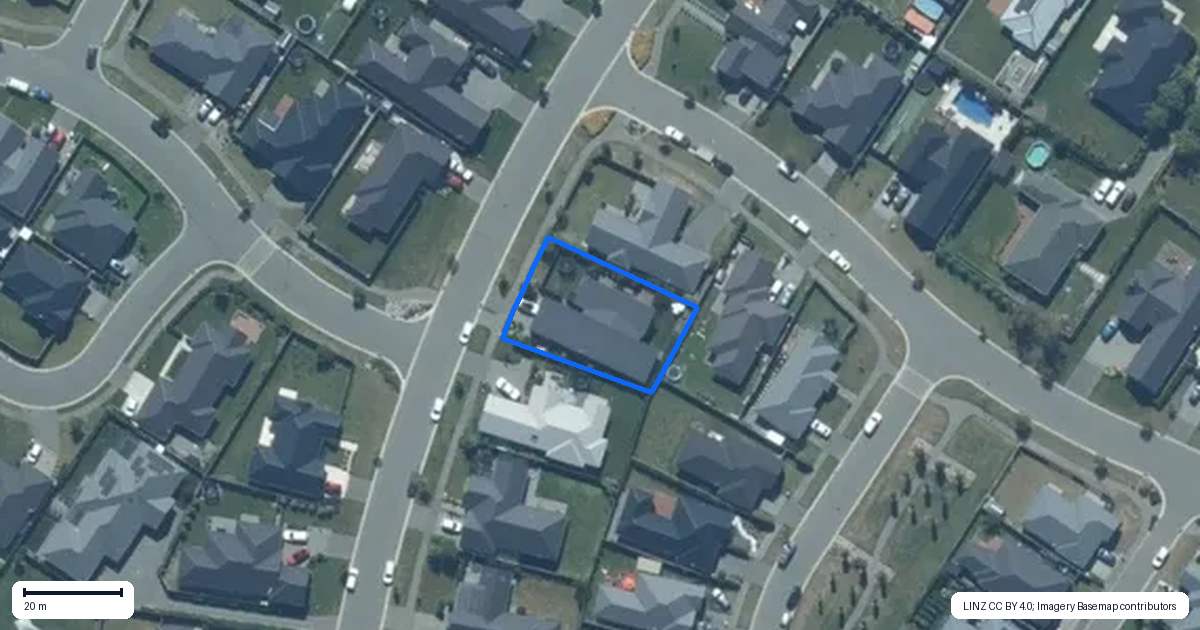Property context map for 9 Falcon Road, Rolleston