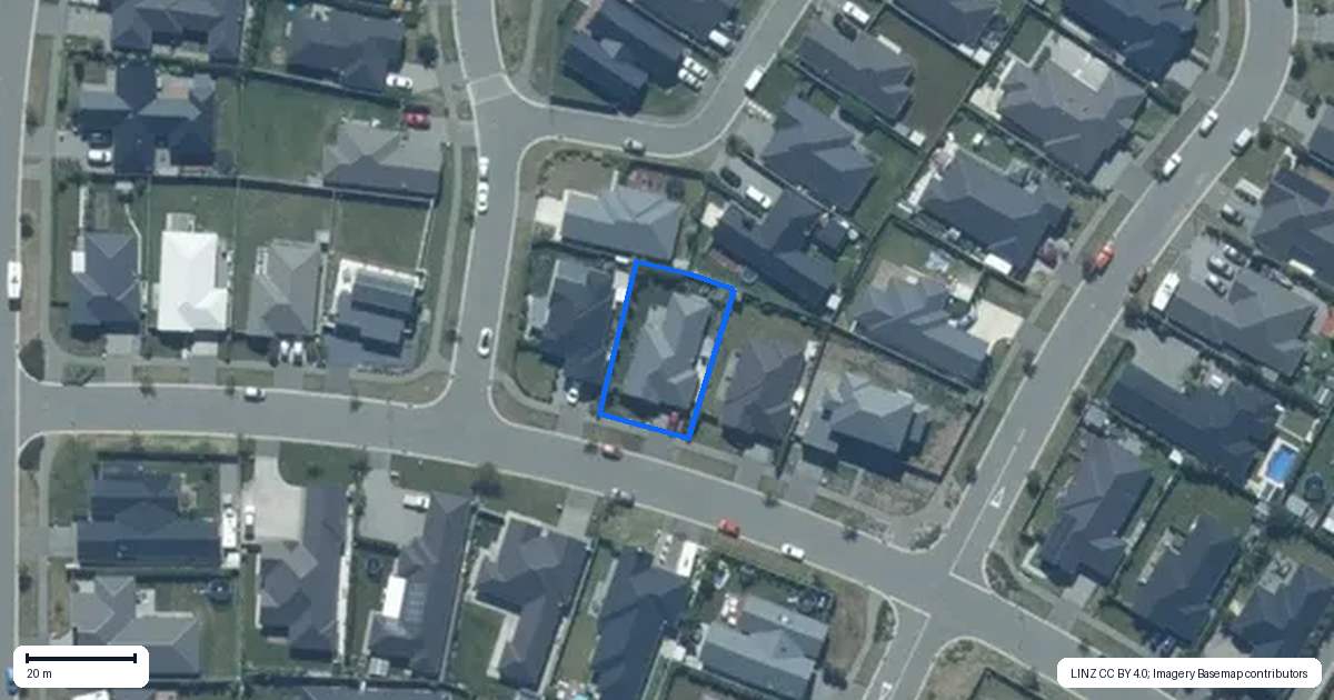Property context map for 13 Beak Street, Rolleston
