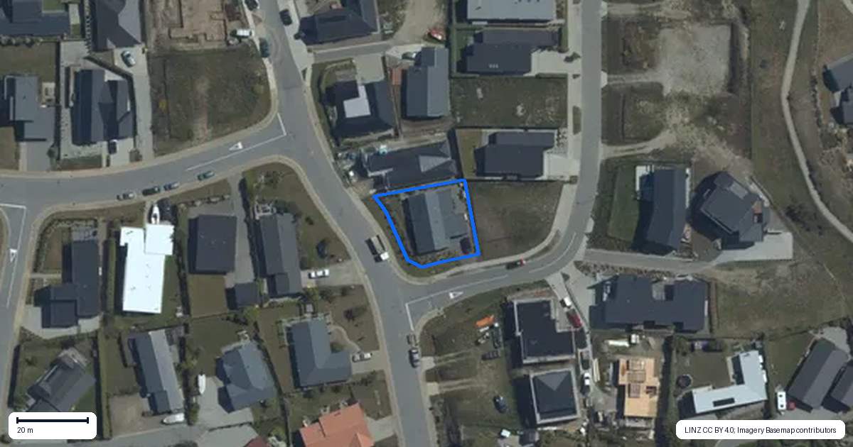 Property context map for 1 Landsborough Lane, Wanaka