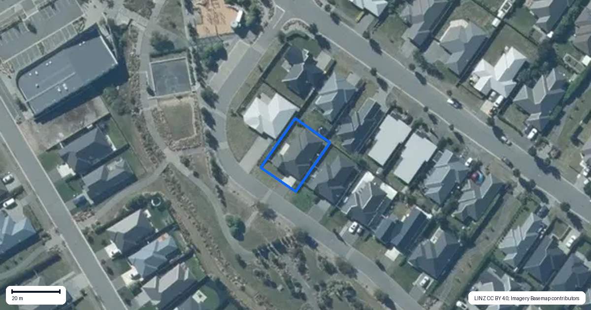 Property context map for 20 Sandstone Crescent, Rolleston