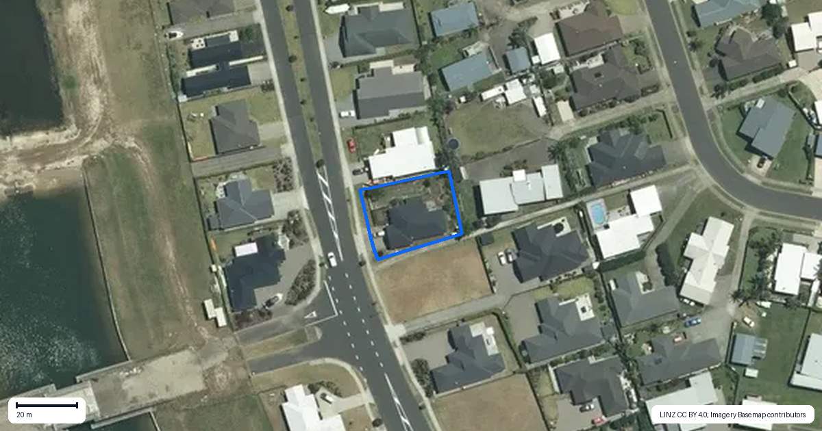 Property context map for 144 Kupe Drive, Whitianga