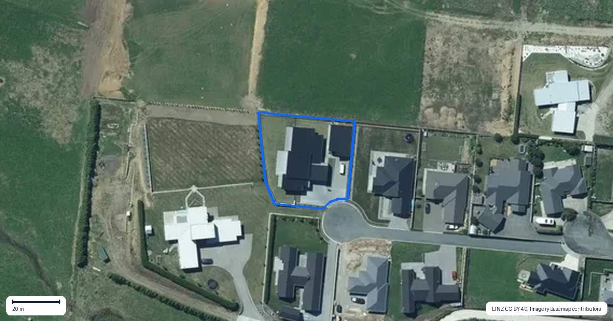 Property context map for 20 Nikau Place, Hawera