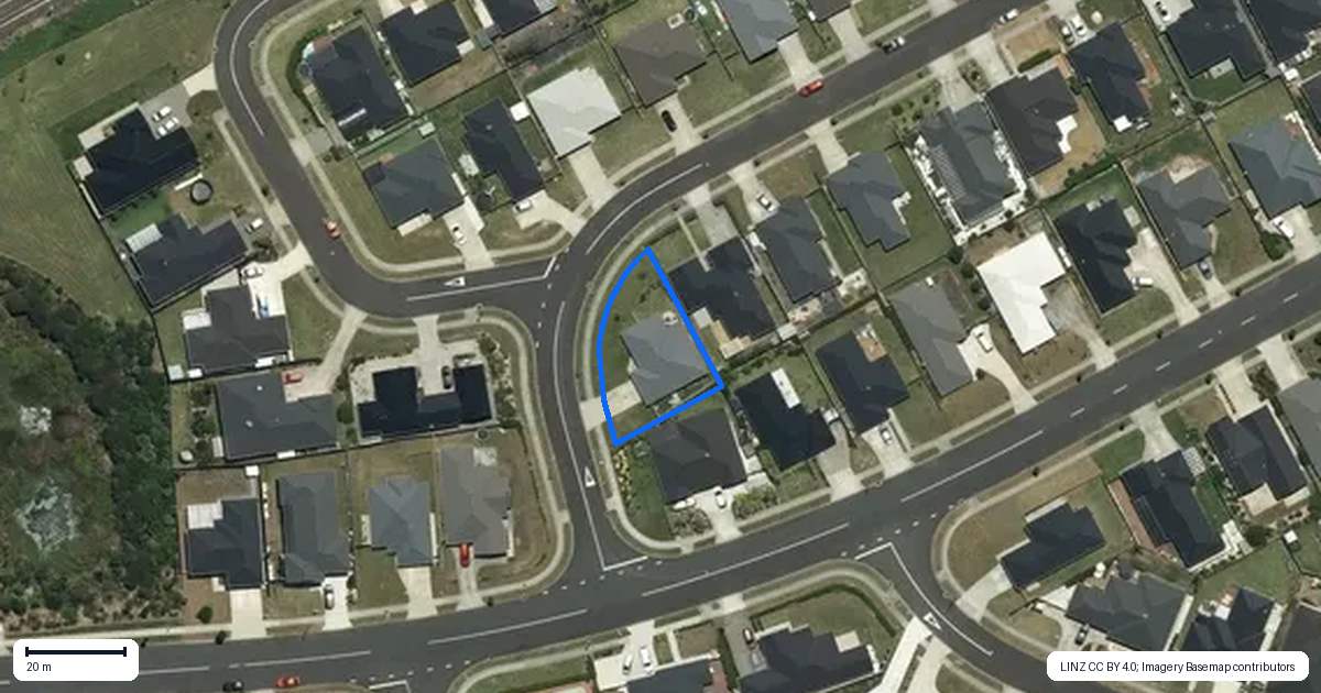 Property context map for 43 Culverwell Crescent, Pokeno