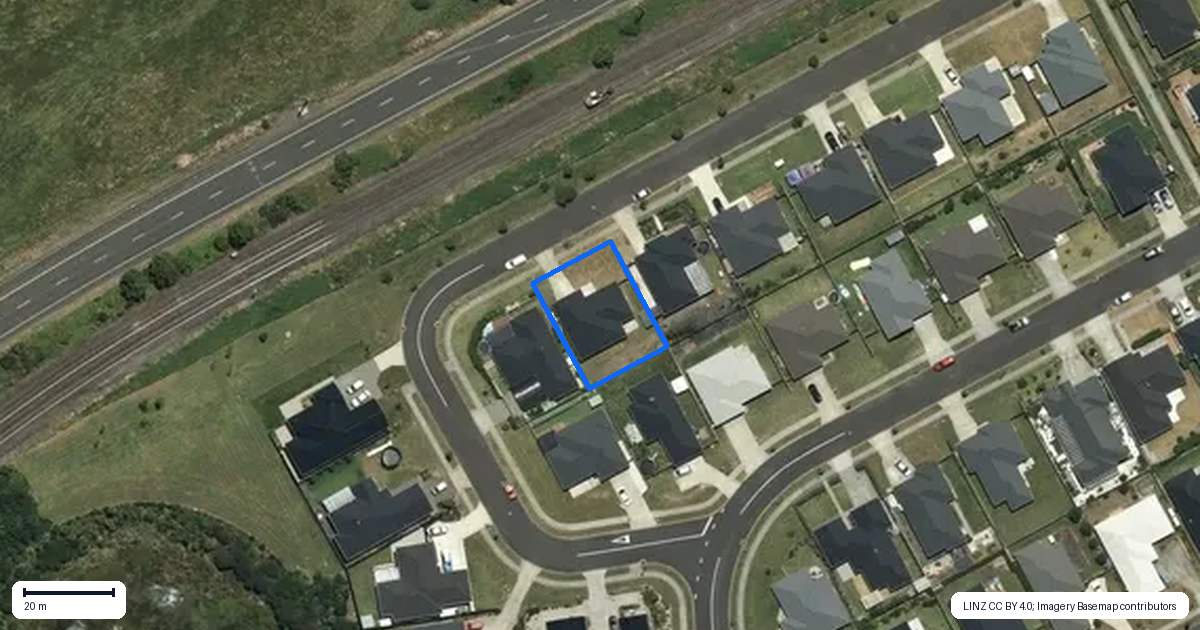 Property context map for 29 Harry Richards Way, Pokeno