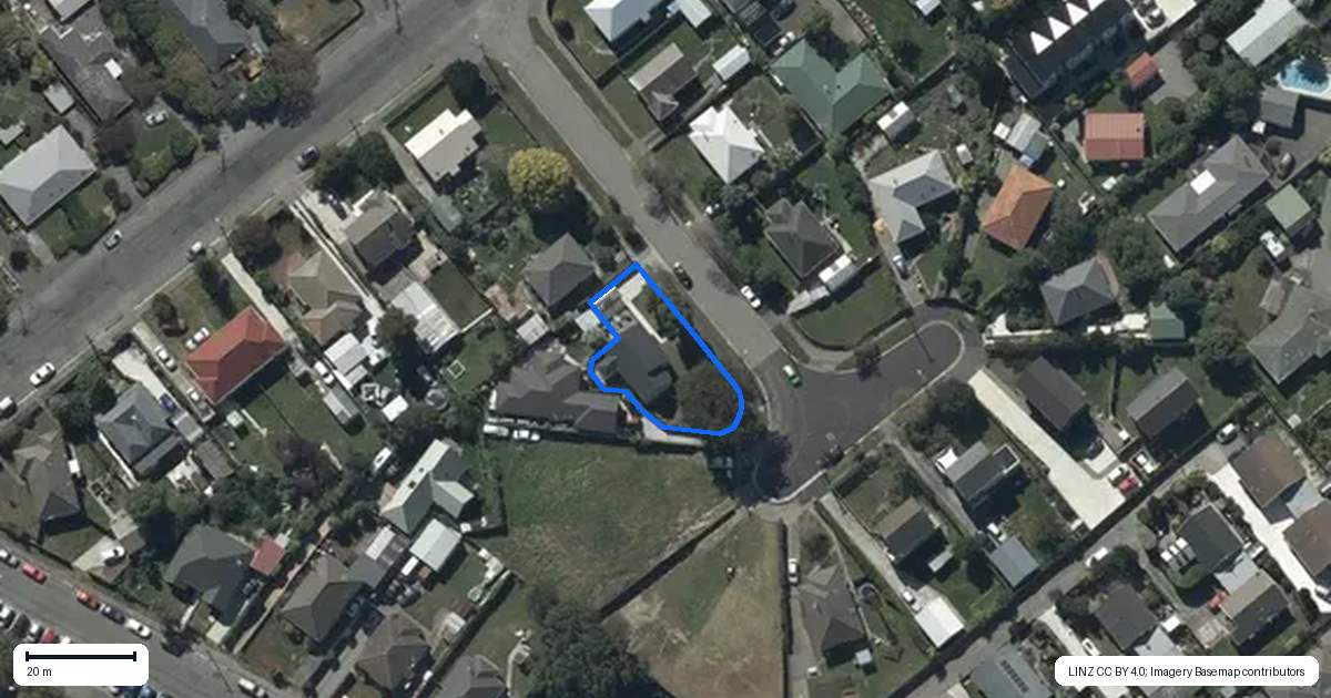 Property context map for 6A Bayley Place, Spreydon, Christchurch