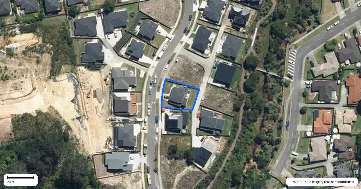 Property context map for 40 Korihi Drive, Swanson, Auckland