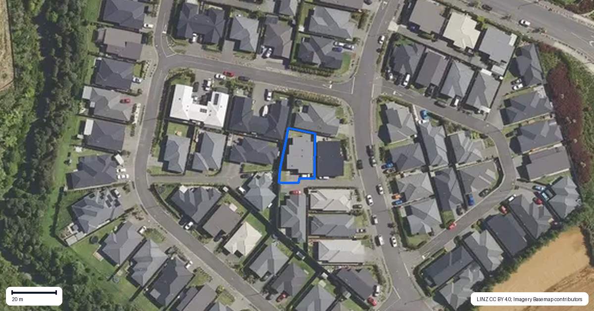 Property context map for 45 Sentinel Avenue, Omokoroa