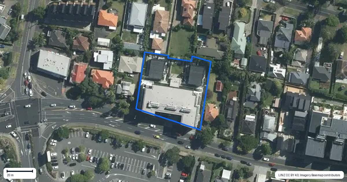 Property context map for 9/236 Kepa Road, Mission Bay, Auckland
