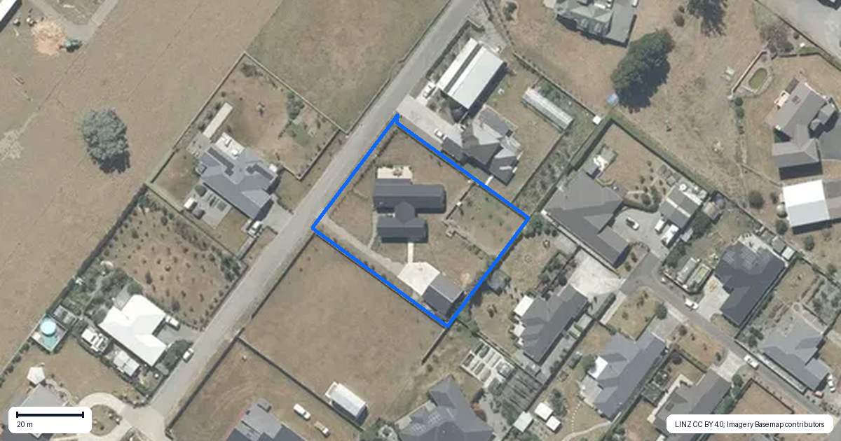 Property context map for 1 Remutaka Lane, Carterton
