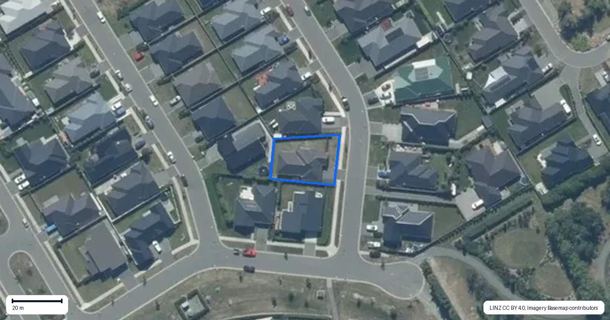 Property context map for 30 Rothwell Drive, Rolleston