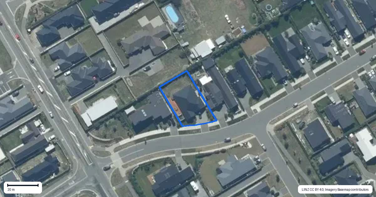 Property context map for 52 Lanner Drive, Rolleston