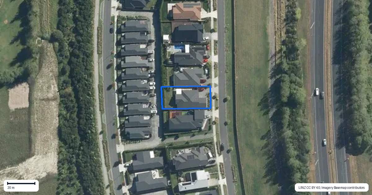 Property context map for 16 Pampas Drive, Wainui