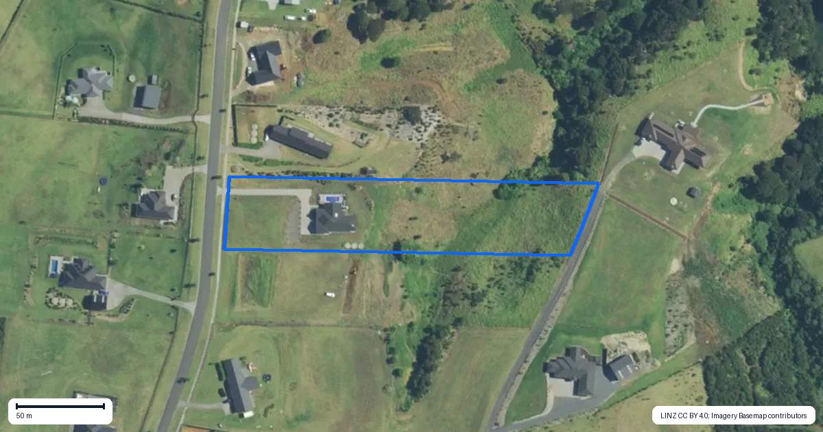 Property context map for 8 Fernbird Grove, Kerikeri