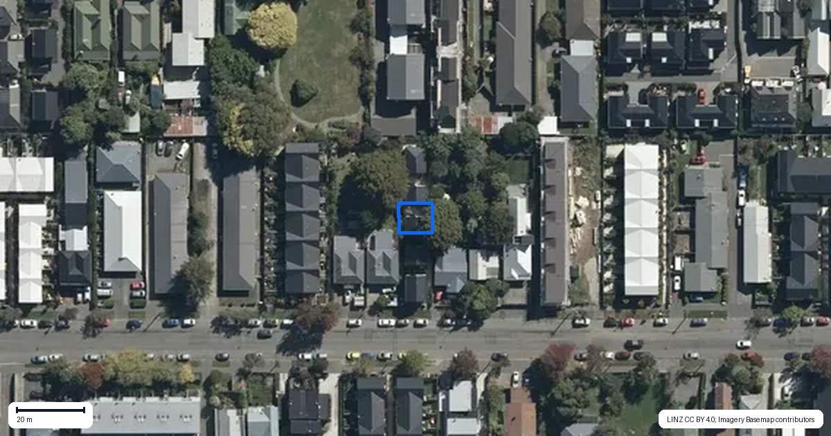 Property context map for 3/283 Armagh Street, Christchurch Central, Christchurch