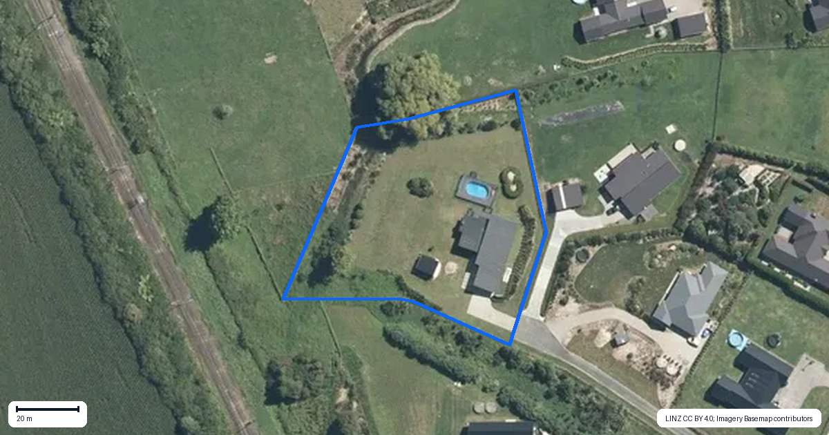 Property context map for 38 Charles Edwards Street, Ohaupo