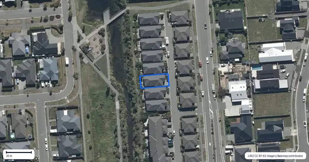 Property context map for 27 Bellbird Lane, Marshland, Christchurch