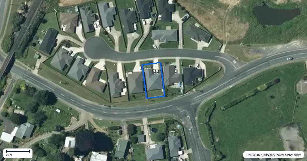 Property context map for 5 Sargent Place, Otorohanga