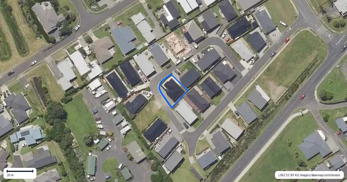 Property context map for 5 Moet Crescent, Waihi Beach