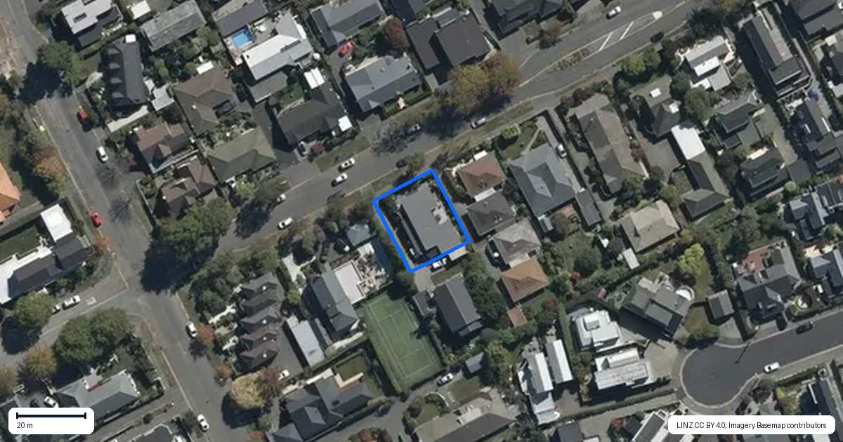Property context map for 92 Rugby Street, Merivale, Christchurch