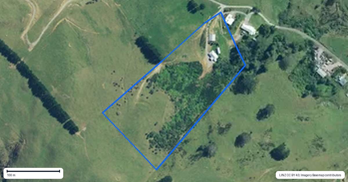 Property context map for 98B Highland Road, Waihi