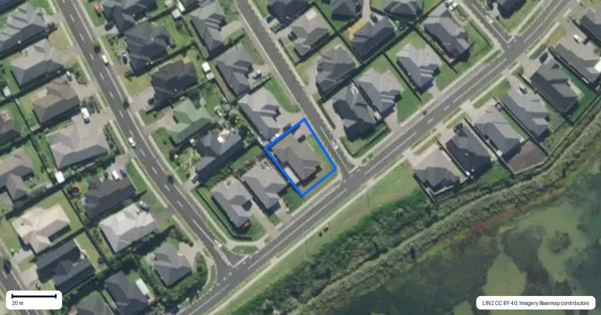 Property context map for 1 Ohau Crescent, Tikipunga, Whangarei