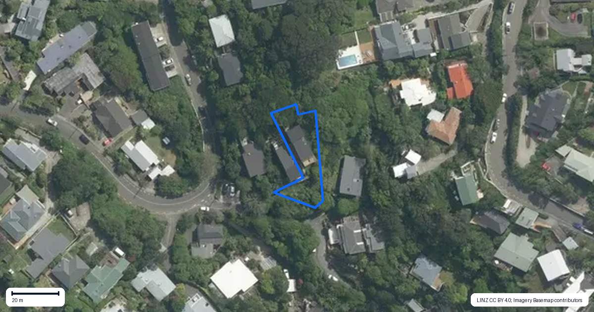 Property context map for 34 Delhi Crescent, Khandallah, Wellington