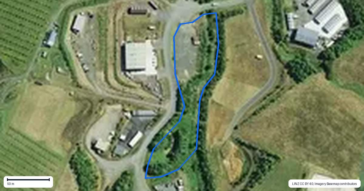 Property context map for 19 Nau Mai Road, Raglan