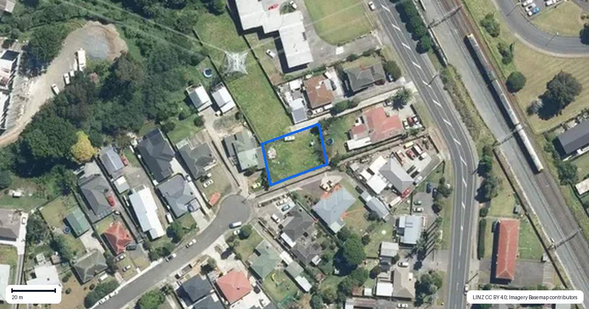 Property context map for 121A Gray Avenue, Mangere East, Auckland