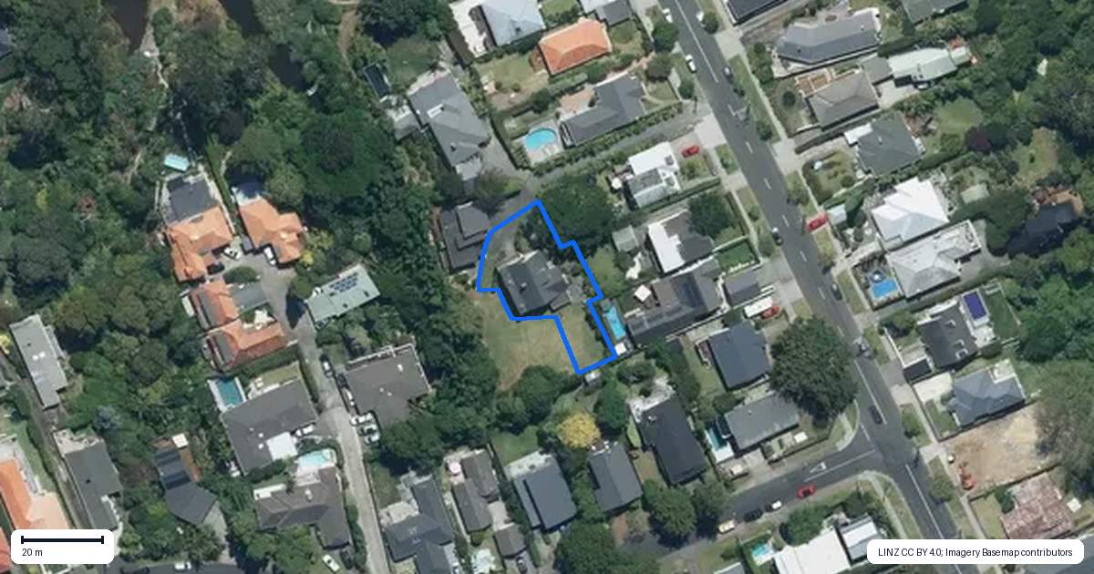 Property context map for 84 Meadowbank Road, Meadowbank, Auckland