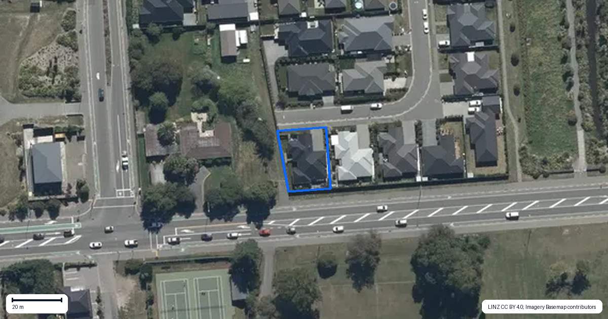 Property context map for 17 Parawai Street, Marshland, Christchurch