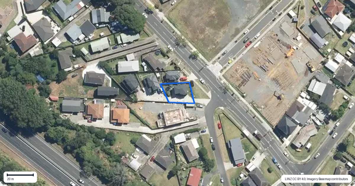 Property context map for 68B Henwood Road, Mangere East, Auckland