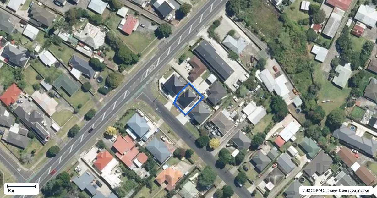 Property context map for 1B Walter Street, Mangere East, Auckland