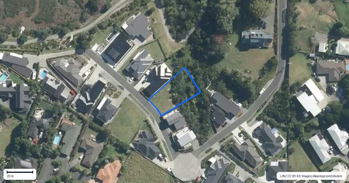 Property context map for 8 Odlin Lane, Red Beach, Whangaparaoa