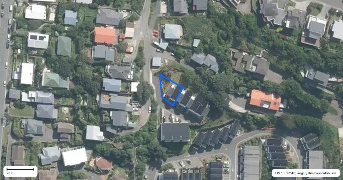 Property context map for 1 Mary Dobson Way, Island Bay, Wellington