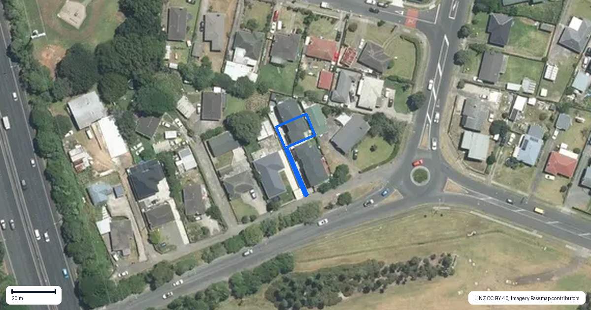Property context map for 50C Preston Road, Clover Park, Auckland