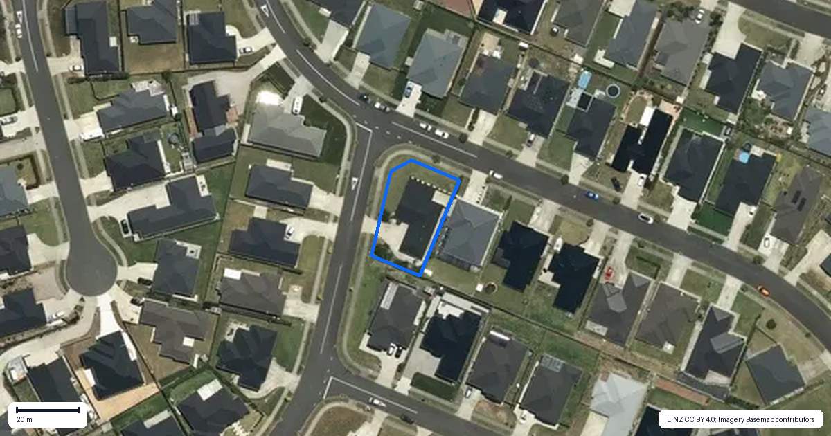 Property context map for 1 James Elliot Way, Pokeno