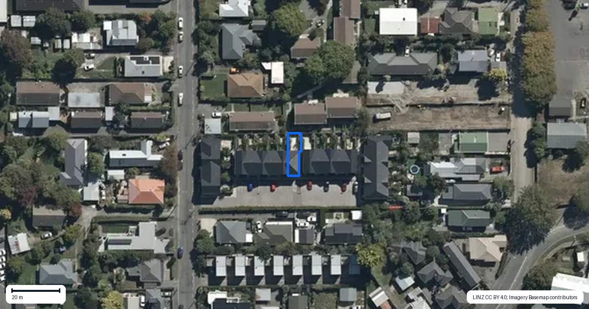 Property context map for 19 Bings Lane, Richmond, Christchurch