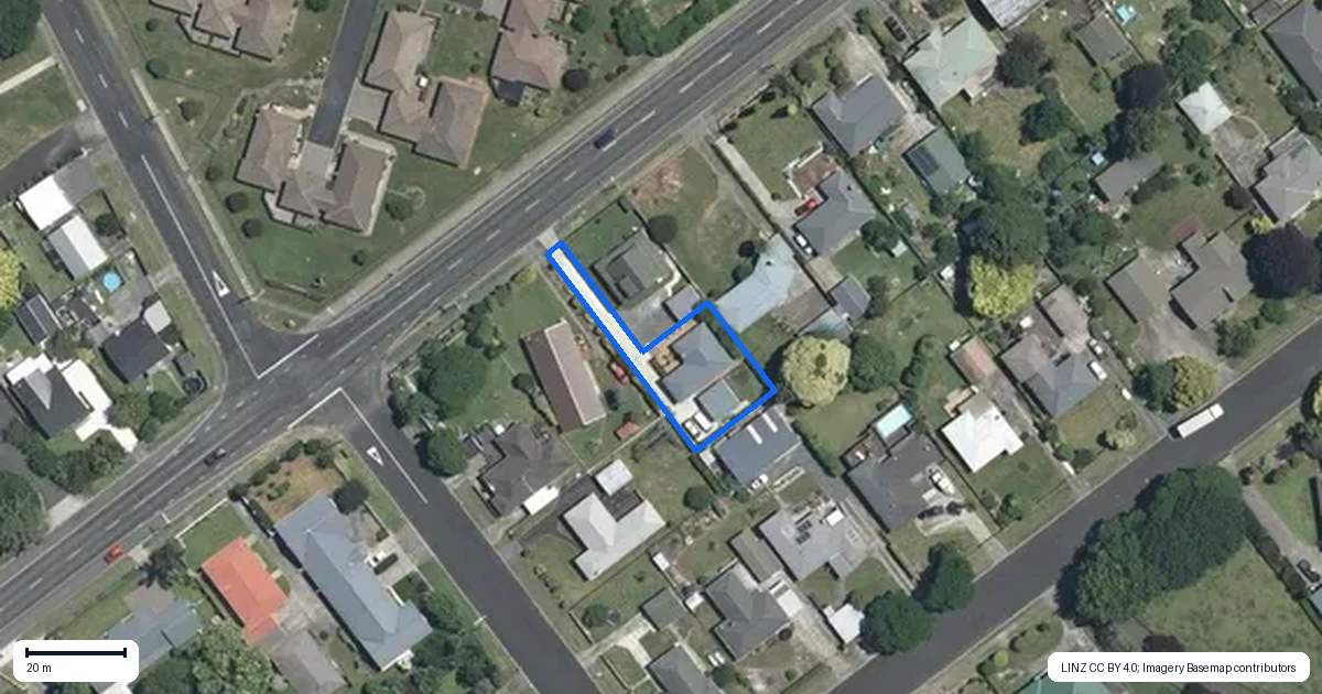 Property context map for 470 Thames Street, Morrinsville