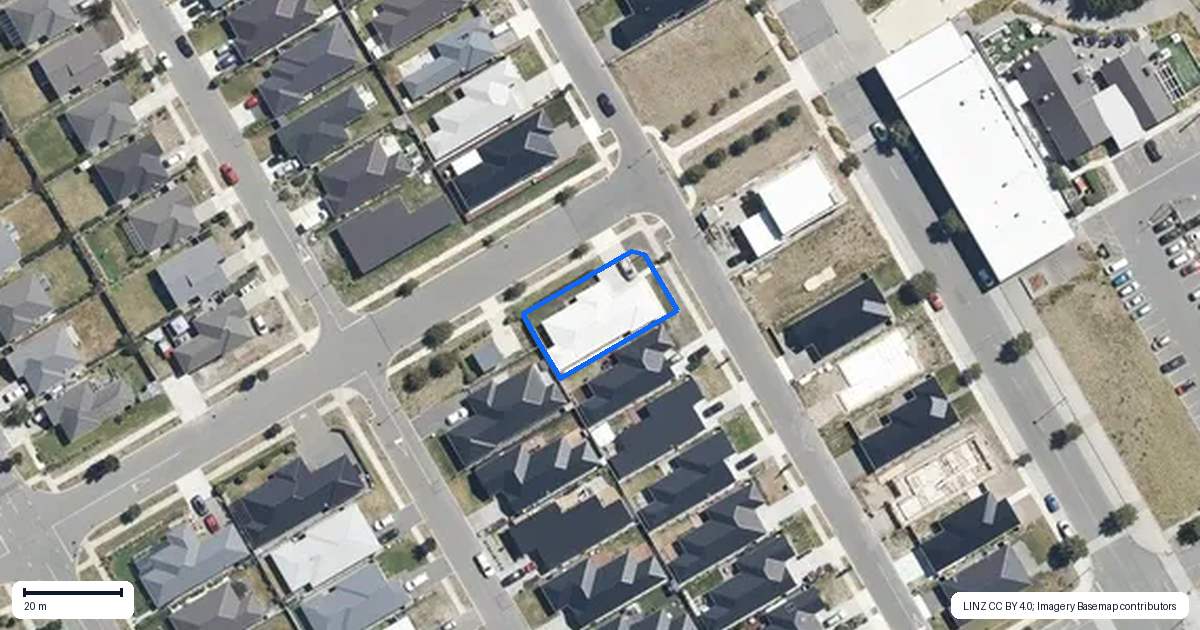 Property context map for 15 Waituna Street, Pegasus