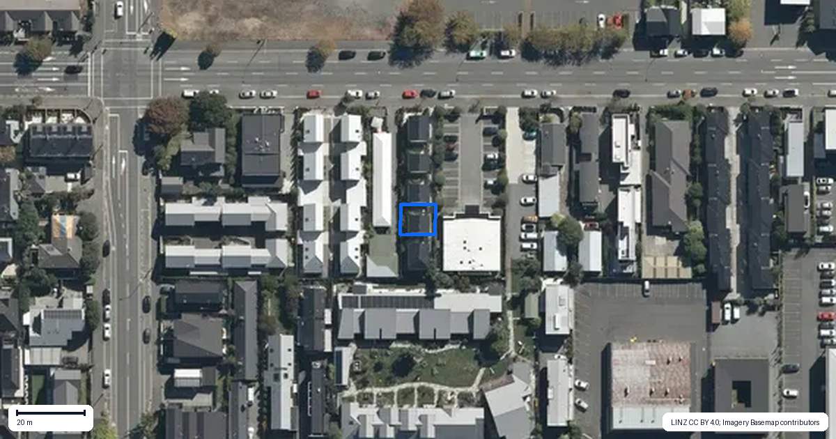 Property context map for 4/186 Salisbury Street, Christchurch Central, Christchurch