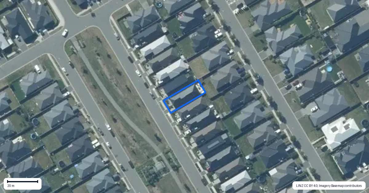 Property context map for 13 Royal Way, Rolleston