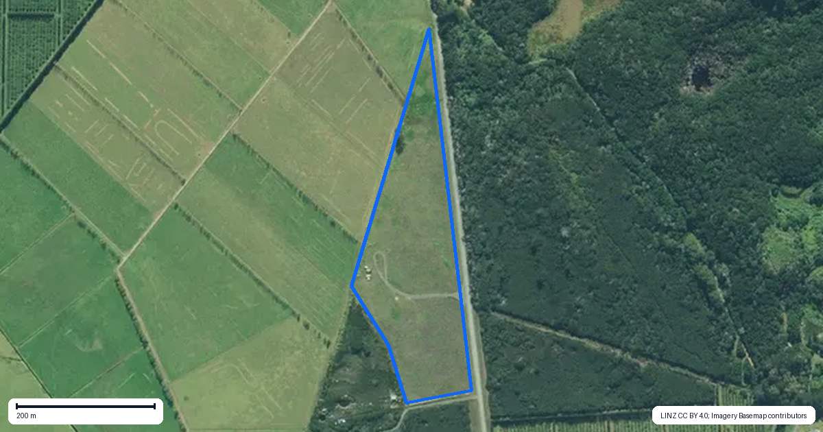 Property context map for 233 Heath Road, Waiharara, Awanui