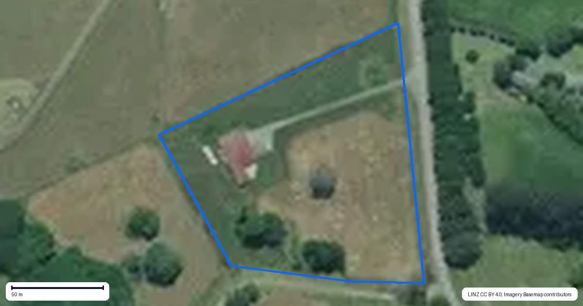 Property context map for 345 Waikaramu Road, Waimate North, Kerikeri