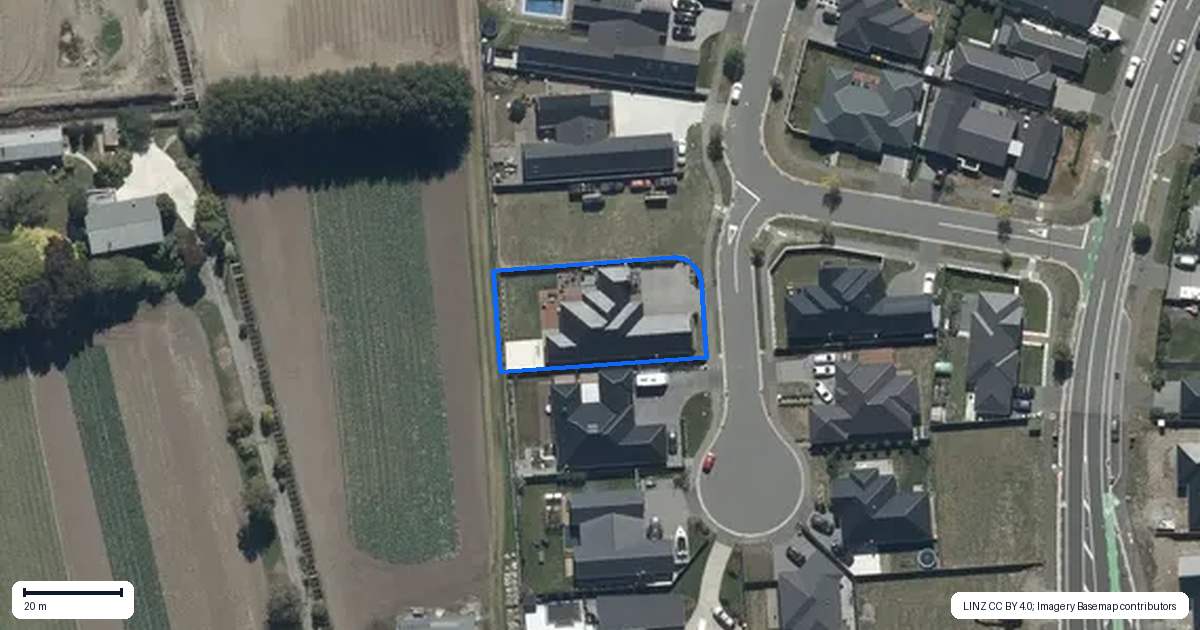 Property context map for 22 Townson Road, Marshland, Christchurch