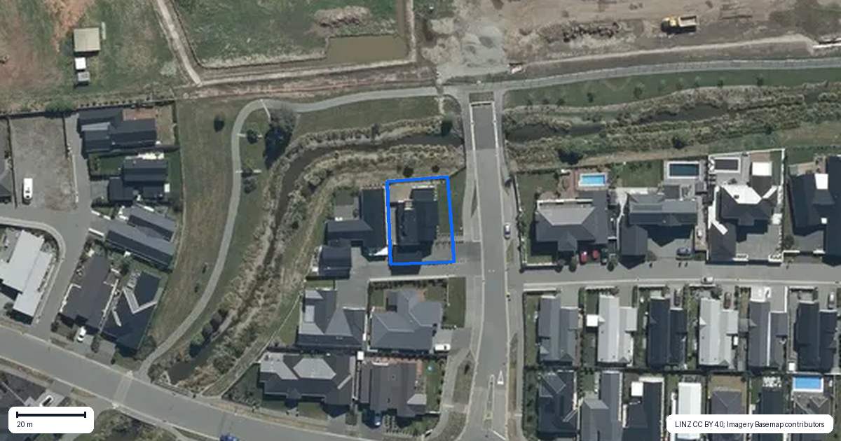 Property context map for 23 Tulett Park Drive, Casebrook, Christchurch